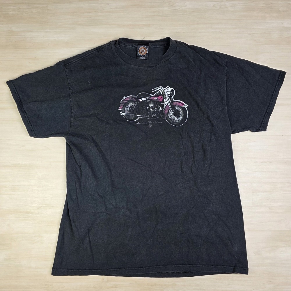 Vintage Harley-Davidson Shirt Mens‎ XL Black Motorcycle Graphic Made USA 90s Tee